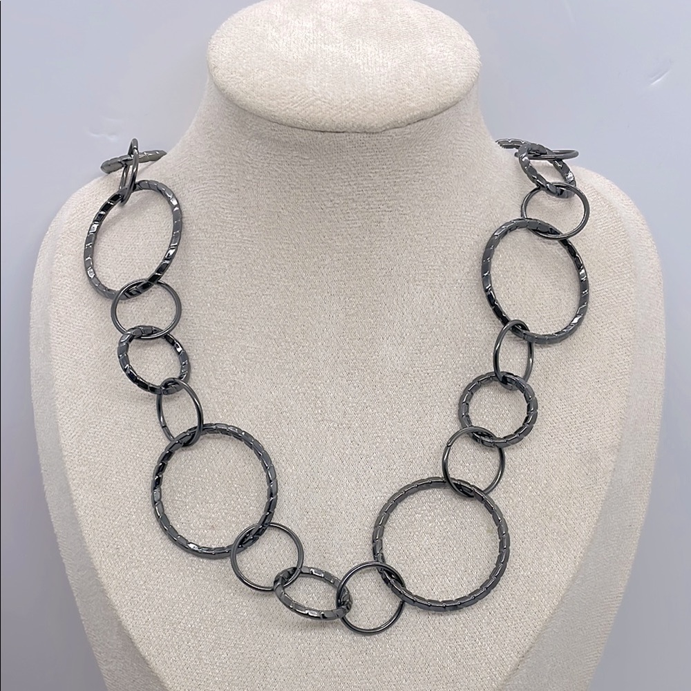 RJ Graziano Elegant gray Chain Necklace